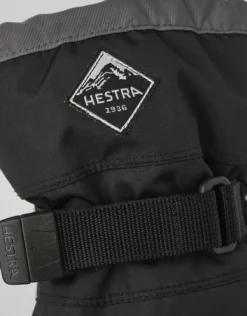 Hestra Gauntlet CZone Junior käsineet, musta/harmaa| Lasten Asusteet