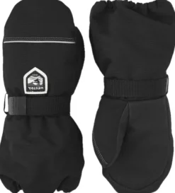 Hestra Kid's Wool Terry Mitt lasten villavuorattu kinnas, musta| Lasten Asusteet