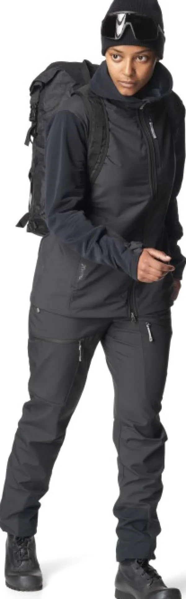 Houdini Moonwalk Houdi naisten takki, True Black| Softshelltakit Ja Tuulenpitävät Takit