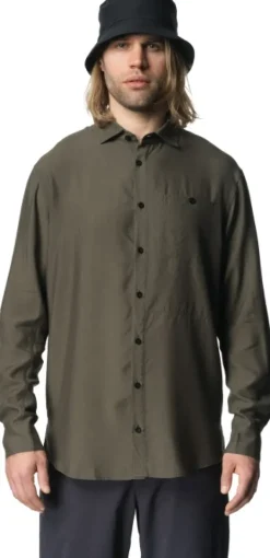 Houdini Tree pitkähihainen paita, vihreä| Flanelli- Ja Kauluspaidat