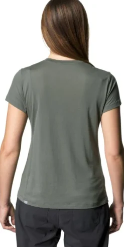 Houdini Tree Tee naisten t-paita, vihreäharmaa| T-paidat Ja Pikeepaidat