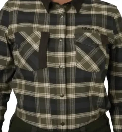 Härkila Aivak L/S Shirt naisten flanellipaita, Olive| Metsästyspaidat