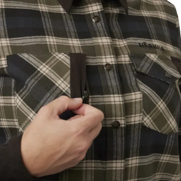 Härkila Aivak L/S Shirt naisten flanellipaita, Olive| Metsästyspaidat