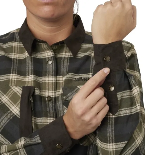 Härkila Aivak L/S Shirt naisten flanellipaita, Olive| Metsästyspaidat