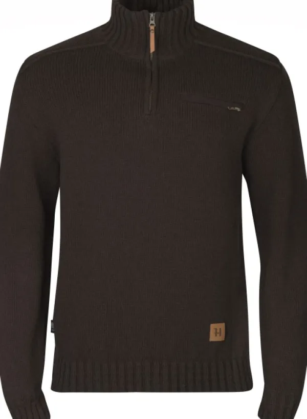 Härkila Annaboda 2.0 HSP Knit Pullover neulepusero, tummanruskea| Metsästysliivit/Fleeceliivit