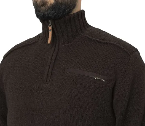 Härkila Annaboda 2.0 HSP Knit Pullover neulepusero, tummanruskea| Metsästysliivit/Fleeceliivit