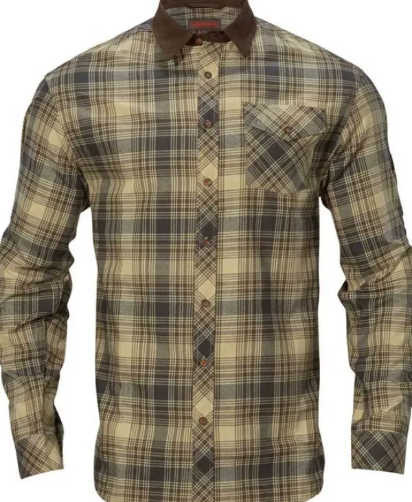 Härkila Driven Hunt -flanellipaita, Light Teak Check| Metsästyspaidat