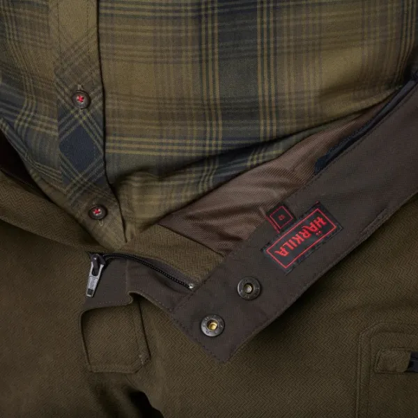 Härkila Driven Hunt HWS Leather Trousers metsästyshousut, Willow Green/Shadow Brown| Metsästyshousut/Nahkaiset Metsästyshousut