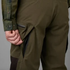 Härkila Driven Hunt HWS Leather Trousers metsästyshousut, Willow Green/Shadow Brown| Metsästyshousut/Nahkaiset Metsästyshousut