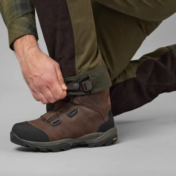 Härkila Driven Hunt HWS Leather Trousers metsästyshousut, Willow Green/Shadow Brown| Metsästyshousut/Nahkaiset Metsästyshousut