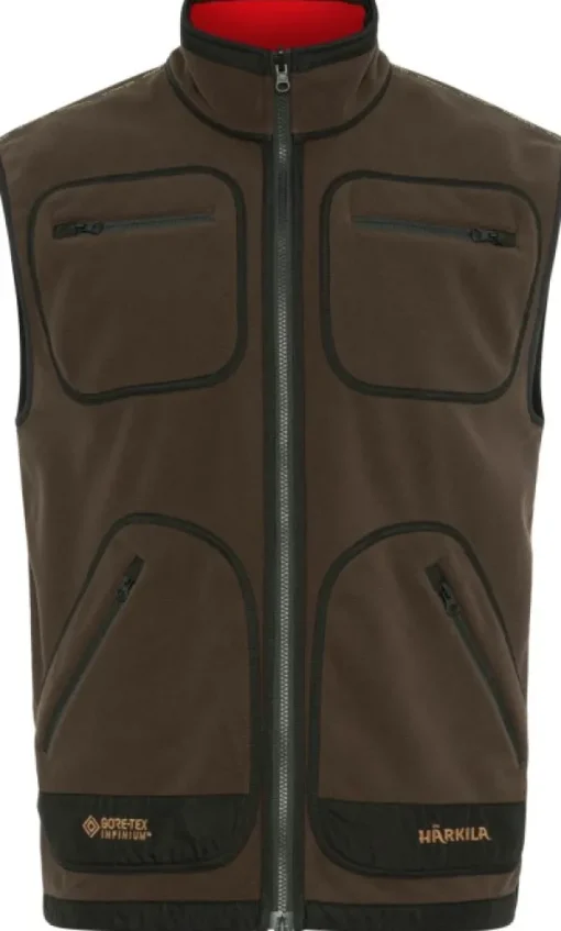 Härkila Liivit^Kamko Fleece Vest liivi, ruskea/punainen