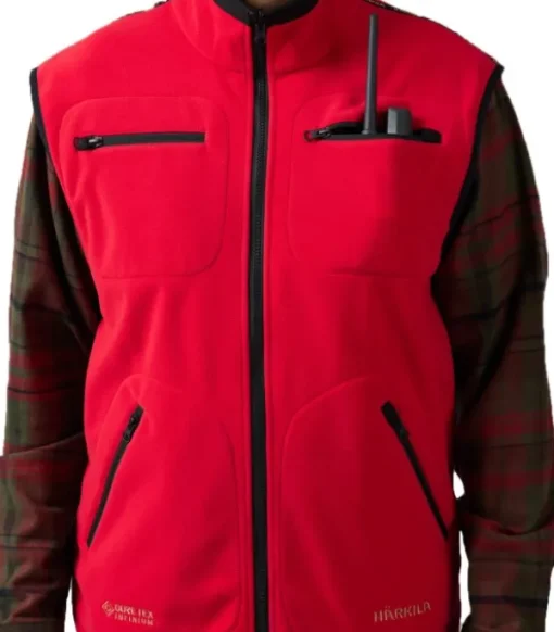 Härkila Liivit^Kamko Fleece Vest liivi, ruskea/punainen