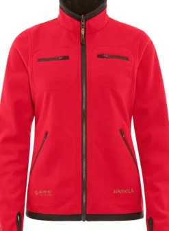Härkila Naisten metsästysvaatteet/Naisten Metsästystakit^Kamko Fleece Women naisten kääntöfleecetakki, ruskea/punainen