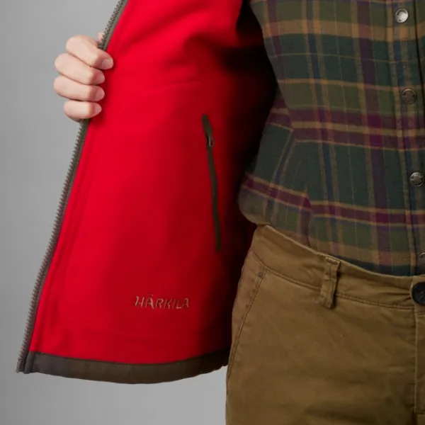 Härkila Naisten metsästysvaatteet/Naisten Metsästystakit^Kamko Fleece Women naisten kääntöfleecetakki, ruskea/punainen