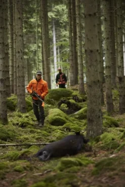 Härkila Koiranohjaajan Vaatteet^Kamko Windstopper Fleece Jacket Hunting Green/Orange Blaze