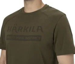Härkila Metsästysliivit/Fleeceliivit^Logo S/S T-shirt paita, Willow Green