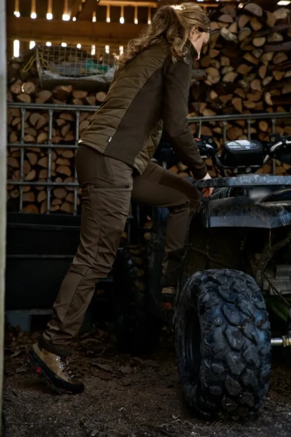 Härkila Naisten metsästysvaatteet/Naisten Metsästyshousut^Runa Trouser naisten metsästyshousut, Slate Brown/Willow Green