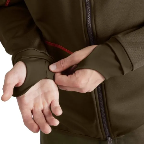 Härkila Scandinavian Fleece Jacket fleecetakki, vihreä/ruskea/oranssi| Metsästyspuserot