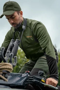 Härkila Scandinavian Fleece Jacket fleecetakki, vihreä/musta| Metsästyspuserot