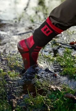 Härkila Waterproof Sock sukat, Red/Black| Metsästyssukat