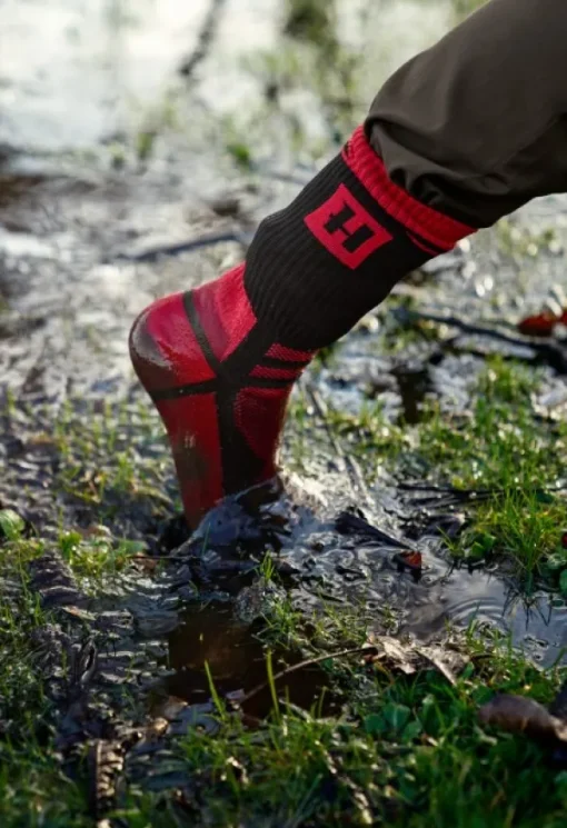 Härkila Waterproof Sock sukat, Red/Black| Metsästyssukat