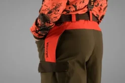 Härkila Wildboar Pro Housut Orange Blaze/Willow Green| Koiranohjaajan Vaatteet