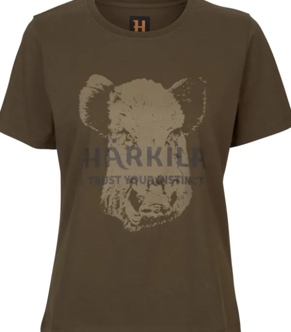Härkila T-paidat Ja Pikeepaidat^Wildboar S/S T-Shirt Women Willow Green