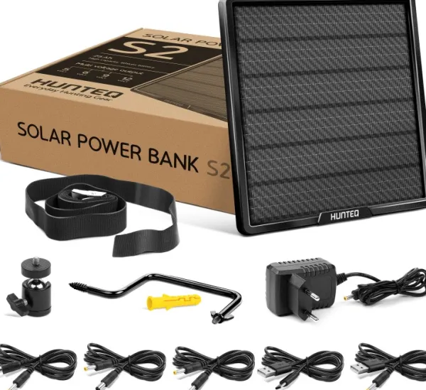 Hunteq Aurinkokennovalot^Solar Panel Powerbank aurinkopaneeli