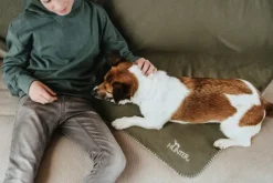 HUNTER Blanket Casper fleecepeitto, 140x100 cm, Olive Green| Tyynyt Ja Peitot