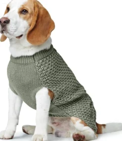 HUNTER Pullover Malmö koiran pusero, 50 cm, Khaki| Neuletakit