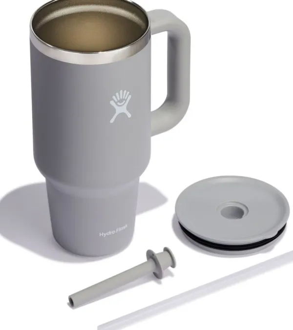 HydroFlask Eristetyt Juomapullot^All Around Travel Tumbler matkamuki, 946ml, harmaa