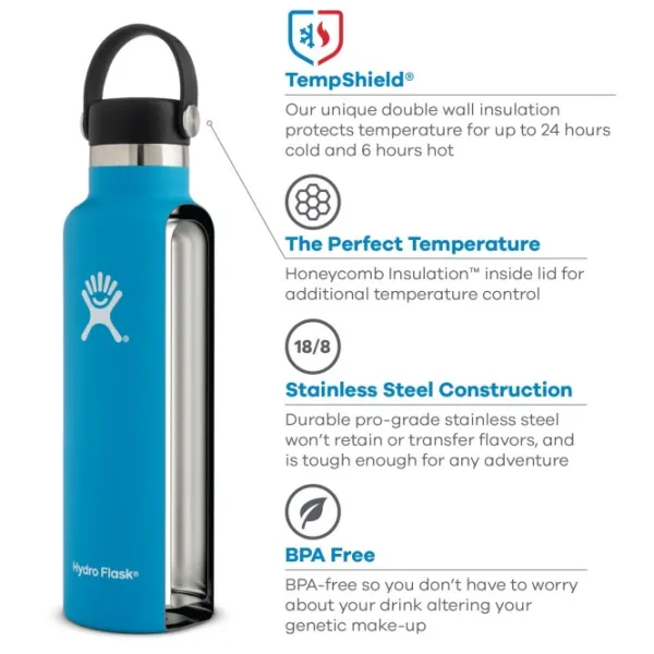 HydroFlask Standard Mouth Flex 710 ml Olive| Eristetyt Juomapullot