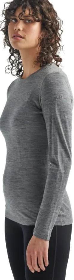 Icebreaker 200 Oasis LS Crewe naisten kerrastopaita, harmaa| Kerrastopaidat