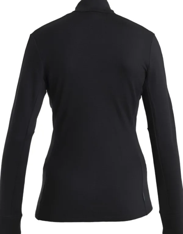 Icebreaker Hupparit, Fleecet Ja Välipaidat^Mer 260 Quantum IV LS Zip naisten välikerros, Black