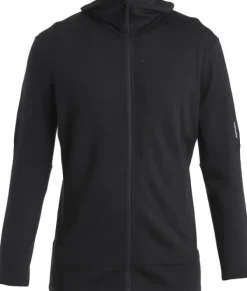 Icebreaker Mer 260 Quantum IV LS Zip Hoodie merinohuppari, Black| Hupparit, Fleecet Ja Välipaidat
