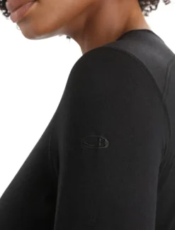 Icebreaker Kerrastohousut^Oasis LS Crewe 200 + Leggings 200 naisten kerrasto, Black