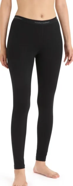 Icebreaker Kerrastohousut^Oasis LS Crewe 200 + Leggings 200 naisten kerrasto, Black