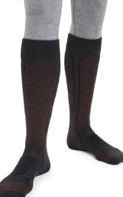 Icebreaker Ski+ Medium OTC sukka, Jet Heather/Espresso/Black| Sukat