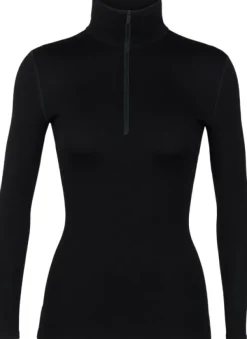 Icebreaker Kerrastopaidat^Tech LS Half Zip 260 naisten kerrastopaita, musta