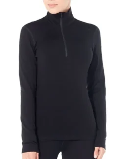 Icebreaker Kerrastopaidat^Tech LS Half Zip 260 naisten kerrastopaita, musta