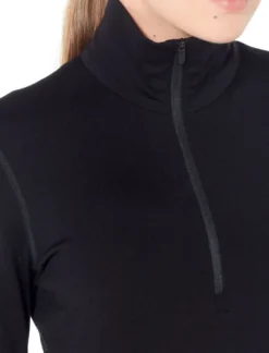 Icebreaker Kerrastopaidat^Tech LS Half Zip 260 naisten kerrastopaita, musta