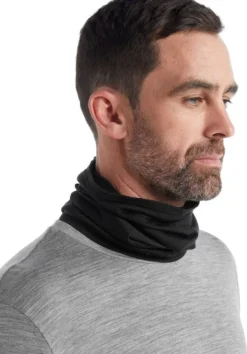 Icebreaker U Cool-Lite Flexi Chute tuubihuivi, musta| Päähineet, huivit ja kaulurit/Balaclavat Ja Kasvomaskit