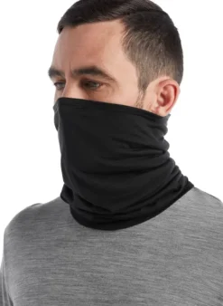 Icebreaker U Cool-Lite Flexi Chute tuubihuivi, musta| Päähineet, huivit ja kaulurit/Balaclavat Ja Kasvomaskit