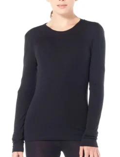 Icebreaker W's Everyday LS Crewe 175 Black| Kerrastopaidat