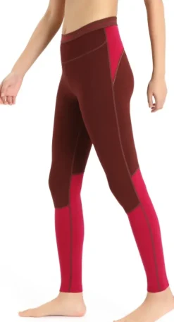 Icebreaker ZoneKnit 260 Leggings naisten kerrastohousut, punaruskea/punainen| Outlet - Housut Ja Shortsit