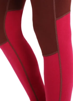 Icebreaker ZoneKnit 260 Leggings naisten kerrastohousut, punaruskea/punainen| Outlet - Housut Ja Shortsit