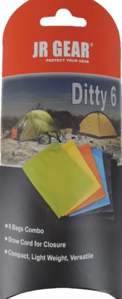 JR Gear Ditty -pakkauspussit, 6 kpl| Kuiva- Ja Pakkauspussit