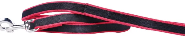 Julius K9 Juoksu- Ja Pyöräilytaluttimet^Premium Jogging Leash koiranhihna joustolla, 1,3 m, musta/punainen