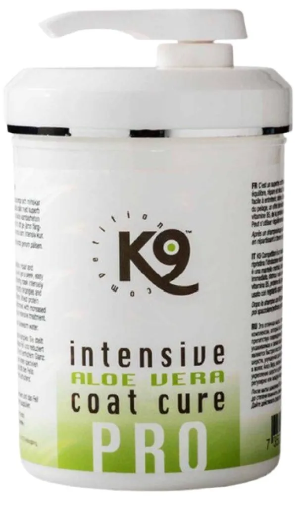 K9 Intensive Aloe Vera Coat Cure Aloe Vera hoitoaine kuivalle turkille, 500ml| Turkinhoito