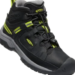 Keen Footwear Lasten Kengät^Keen Junior Targhee Mid Waterproof lasten välikausikenkä, Black/Steel Grey